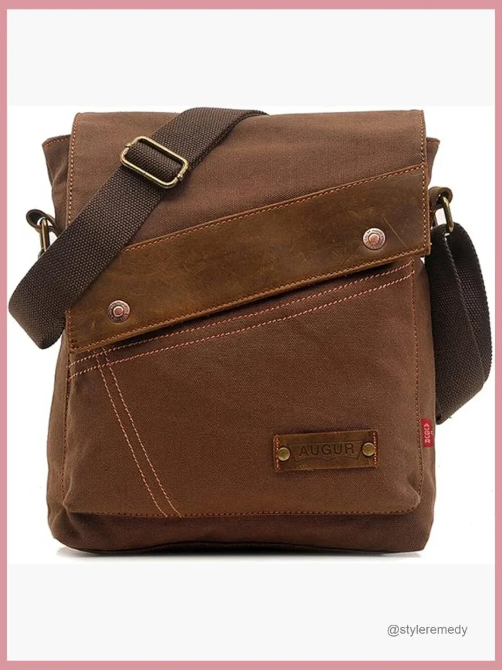 Vintage Canvas Messenger Bag Crossbody Purse Small Travel Shoulder Bag